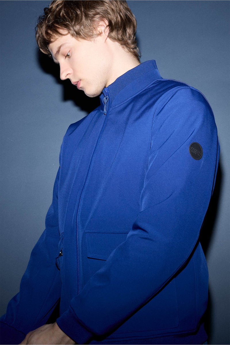 DeFacto Blue Man Regular Fit College Collar Jacket Casual - Image 4